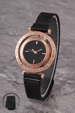 ساعت مچی مشکی زنانه 31-35 میلی متر Polo55 - کد 46301184