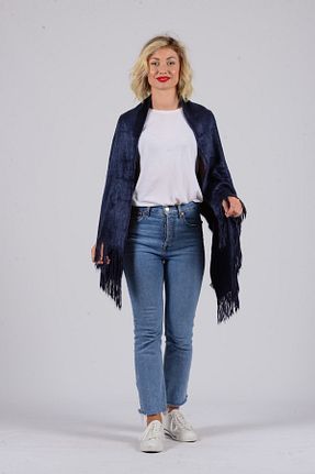 شال سرمه ای زنانه اکریلیک Gezgin tekstil ve aksesuar - کد 46359038