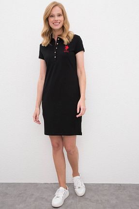 لباس مشکی زنانه بافتنی U.S. Polo Assn. - کد 46862814