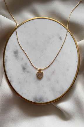 گردنبند جواهر طلائی زنانه برنجی gaila design - کد 46861927