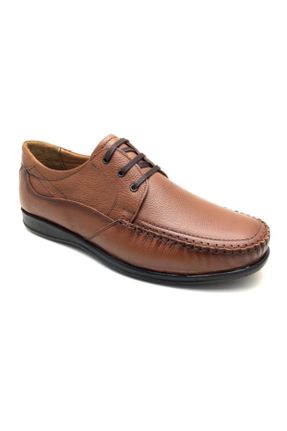 کفش کلاسیک قهوه ای مردانه چرم طبیعی پاشنه کوتاه ( 4 - 1 cm ) کد 46871203