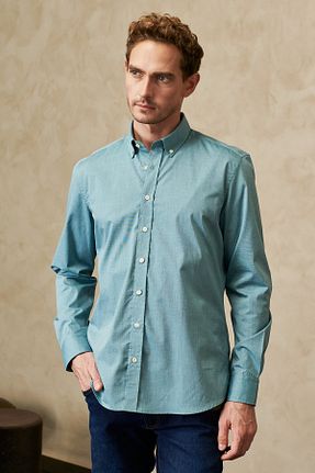 پیراهن خاکی مردانه اسلیم فیت Altınyıldız Classics - کد 717350332