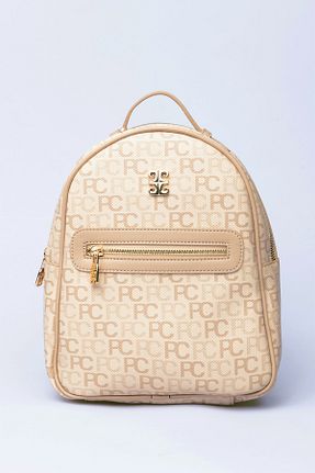 کوله پشتی بژ زنانه سایز متوسط Pierre Cardin - کد 679653546