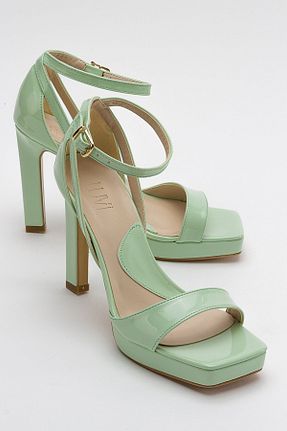 کفش پاشنه بلند کلاسیک سبز زنانه چرم مصنوعی luvishoes - کد 719040428