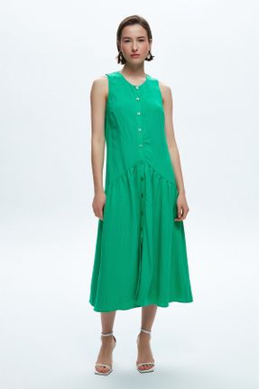 لباس سبز زنانه بافتنی لباس پیراهنی کد 701902226