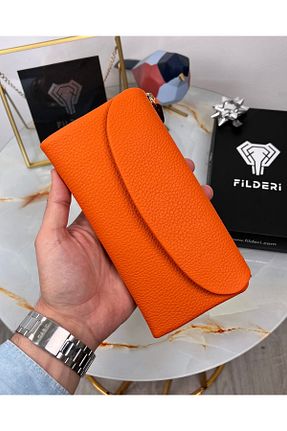 کیف پول نارنجی زنانه سایز متوسط Fil Deri - کد 717338908