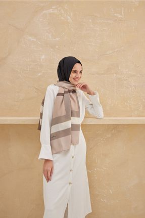 شال بژ زنانه پلی استر Cardion - کد 717629568