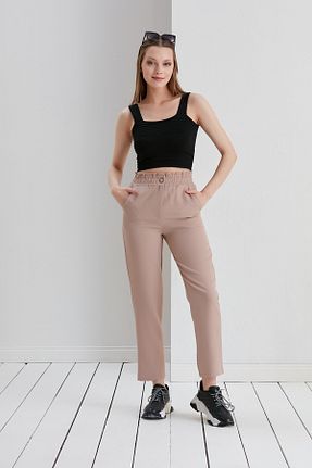 شلوار قهوه ای زنانه بافتنی Thin Shop - کد 718135158