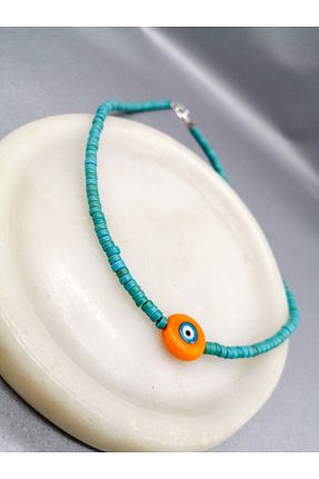 گردنبند جواهر نارنجی زنانه شیشه camADA - کد 718501401