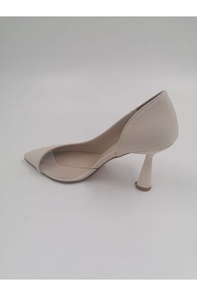 کفش مجلسی بژ زنانه پاشنه نازک SOLMAZ - کد 719042495