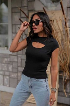 بادی مشکی زنانه یقه دوچرخه Karol - کد 719103886