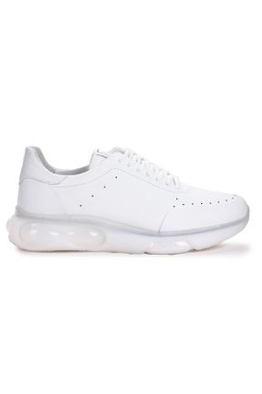 کفش کژوال سفید مردانه چرم طبیعی پاشنه کوتاه ( 4 - 1 cm ) پاشنه ساده کد 719386566