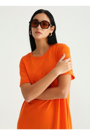 لباس نارنجی زنانه بافتنی رگولار کد 720268431
