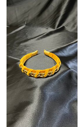 تاج زرد زنانه مخمل MegssStore - کد 719183027