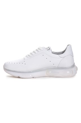 کفش کژوال سفید مردانه چرم طبیعی پاشنه کوتاه ( 4 - 1 cm ) پاشنه ساده کد 719386566