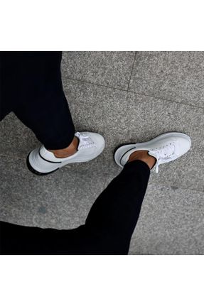 کفش کژوال سفید مردانه پاشنه کوتاه ( 4 - 1 cm ) پاشنه ساده کد 719425183