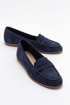 کفش لوفر آبی زنانه جیر پاشنه کوتاه ( 4 - 1 cm ) کد 46933246