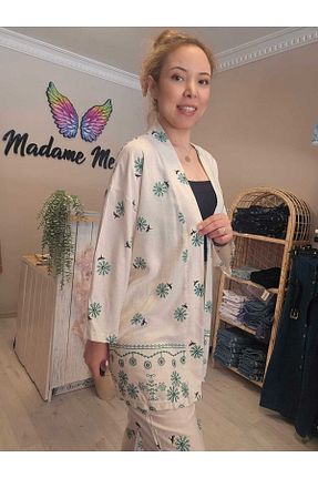 ست بالاتنه و پائین تنه سبز زنانه بافتنی MADAME MELEK - کد 721608155