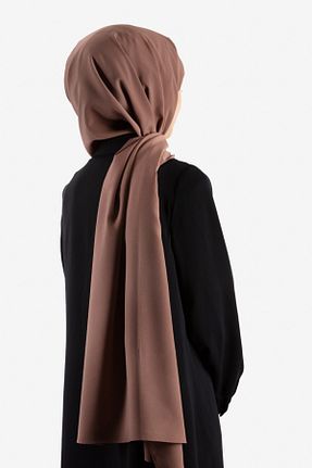 شال قهوه ای زنانه Medine İpeği Vissona - کد 484545134