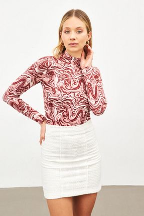 بلوز زرشکی زنانه ساده Bukamiss - کد 721517518