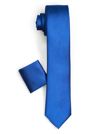 کراوات سرمه ای مردانه ویسکون - پلی استر İnce کد 4937299