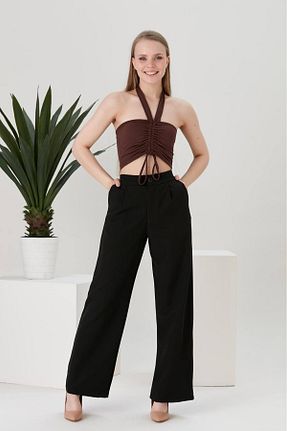 شلوار مشکی زنانه مخلوط پلی استر Thin Shop - کد 721901617