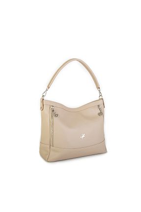کیف دوشی بژ زنانه چرم مصنوعی Nas Bag - کد 721927860