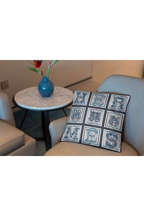 کوسن و روکش کوسن آبی لانه زنبوری میکرو RUGSMODERN - کد 701892493