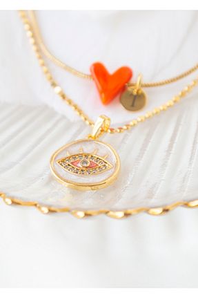 گردنبند جواهر طلائی زنانه فلزی CHARMLUCKY - کد 264907232