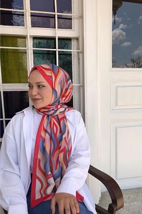 روسری قرمز پلی استر locella - کد 723165034