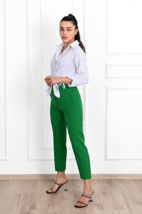 شلوار سبز زنانه فاق بلند فاق بلند کد 723375762
