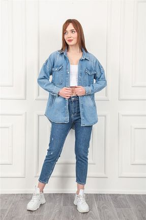کت آبی زنانه رگولار eGs - کد 723387304