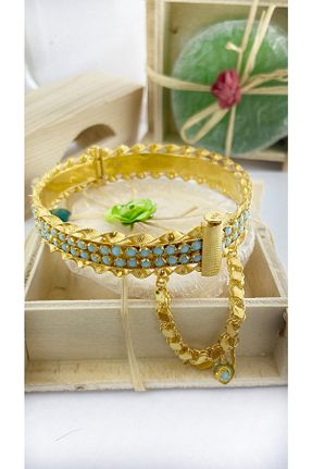 دستبند نقره زرد زنانه 925 عیار Midyat Artuklu Gümüşçülük - کد 725642926