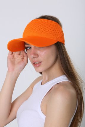 کلاه نارنجی زنانه پنبه (نخی) کد 727074203