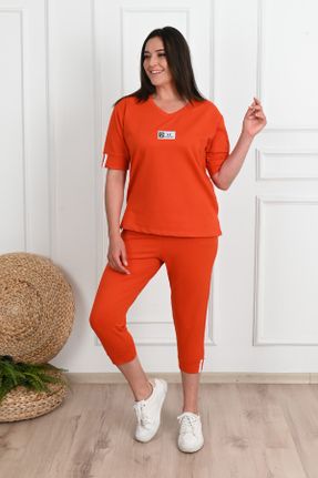 ست لباس راحتی نارنجی زنانه کد 722939962