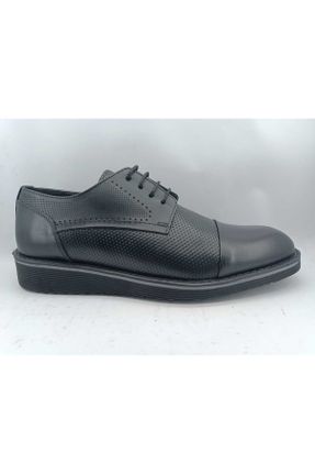 کفش کلاسیک مشکی مردانه چرم طبیعی پاشنه کوتاه ( 4 - 1 cm ) کد 727175107