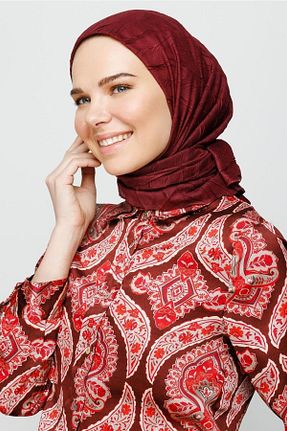 روسری زرشکی پنبه ای Mooncorn - کد 652856653