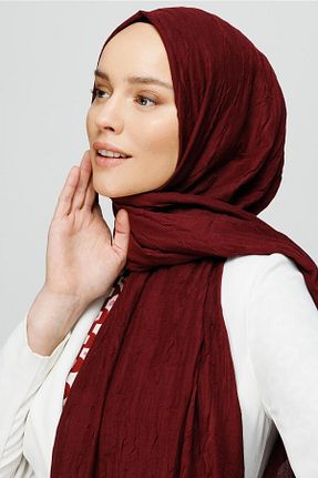 شال زرشکی زنانه پنبه ای Mooncorn - کد 650826055