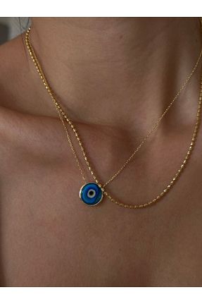 گردنبند نقره طلائی زنانه 925 عیار Sade Accessory - کد 727802027