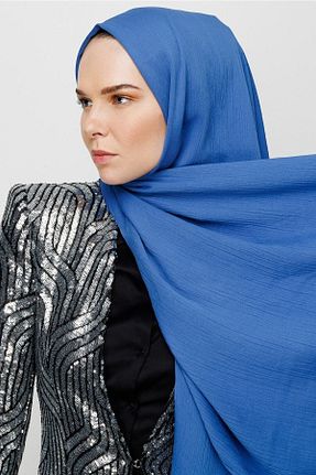 شال آبی زنانه Medine İpeği Mooncorn - کد 456369866