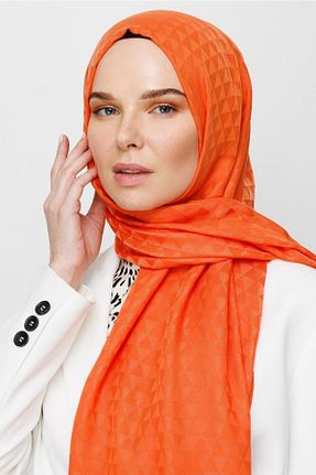 شال نارنجی زنانه پنبه ای Mooncorn - کد 454959487