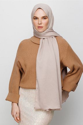 شال بژ زنانه Medine İpeği Mooncorn - کد 456374629