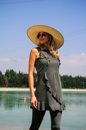 مایو خاکی زنانه مخلوط پلی استر Marina - کد 727794360