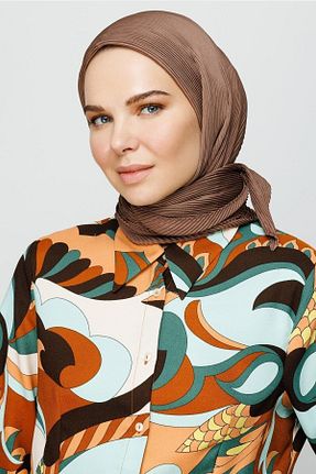 روسری قهوه ای پنبه ای Mooncorn - کد 308868306