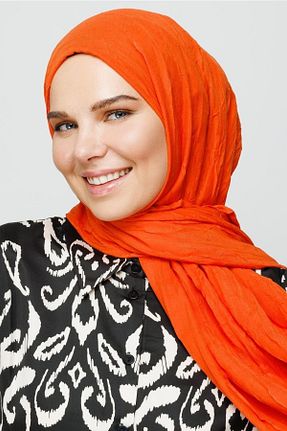 شال نارنجی زنانه پنبه ای Mooncorn - کد 308869538