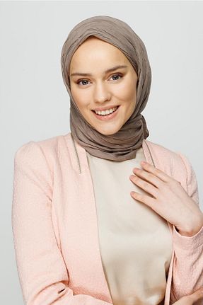 روسری قهوه ای پنبه ای Mooncorn - کد 652856556