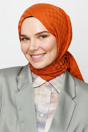 شال نارنجی زنانه پنبه ای Mooncorn - کد 454959709