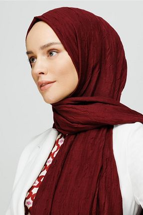 شال زرشکی زنانه پنبه ای Mooncorn - کد 650826055