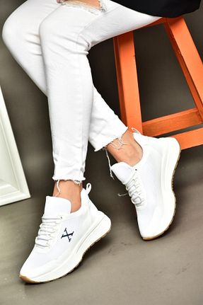 کفش اسنیکر سفید زنانه بند دار Fox Shoes - کد 728016200