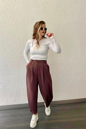 شلوار قهوه ای زنانه مخلوط پلی استر My Blog - کد 728129310